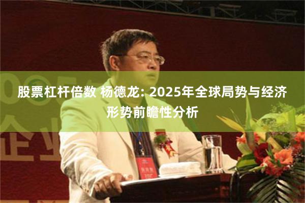 股票杠杆倍数 杨德龙: 2025年全球局势与经济形势前瞻性分析