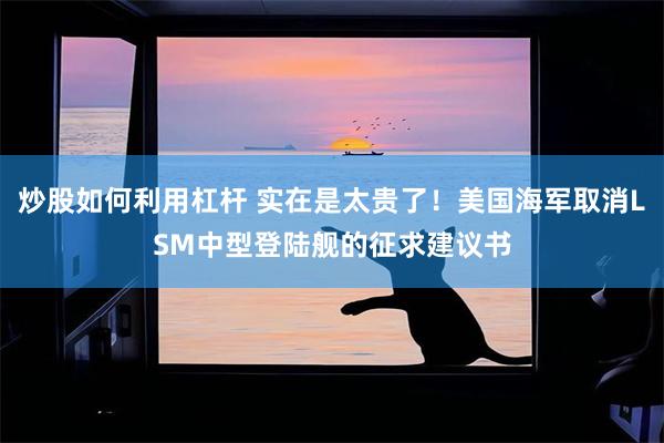 炒股如何利用杠杆 实在是太贵了！美国海军取消LSM中型登陆舰的征求建议书