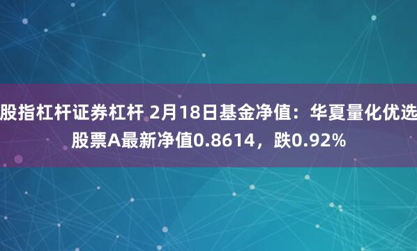 股指杠杆证券杠杆 2月18日基金净值：华夏量化优选股票A最新净值0.8614，跌0.92%