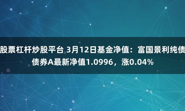 股票杠杆炒股平台 3月12日基金净值：富国景利纯债债券A最新净值1.0996，涨0.04%